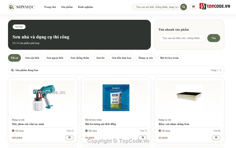 web bán sơn,web bán dụng cụ,web
